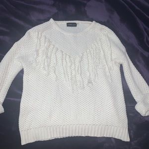 Mustard Seed Sweaters - Never worn white Mustard Seed Sweater with tassels Mustard Seed Sweaters - Never worn white Mustard Seed Sweater with tassels